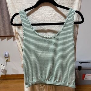 Olivia Rae Mint Striped Tank Top